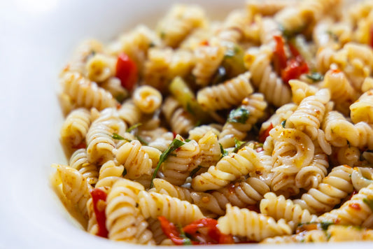 Famished Fridays: Vegan High Protein Sundried Tomato Chickpea Pasta Alfredo