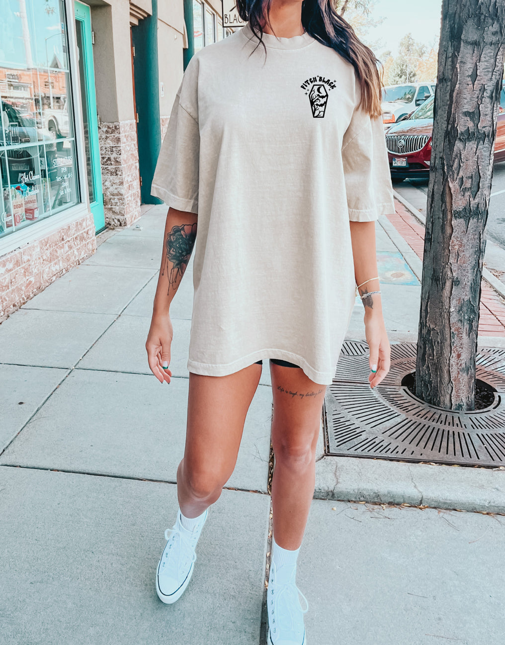 Ray of Pitch Black Graphic Tee + Crewneck Sweatshirt