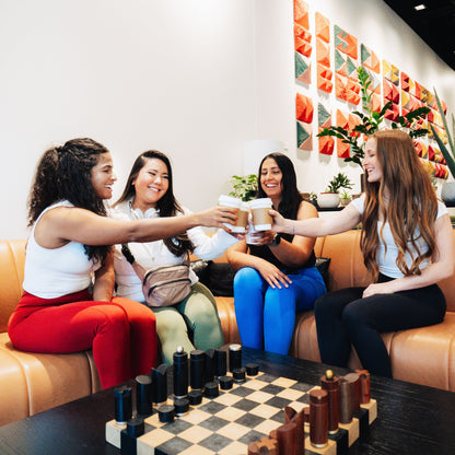 Models wearing leggings for use in active lifestyles as well as casual living.